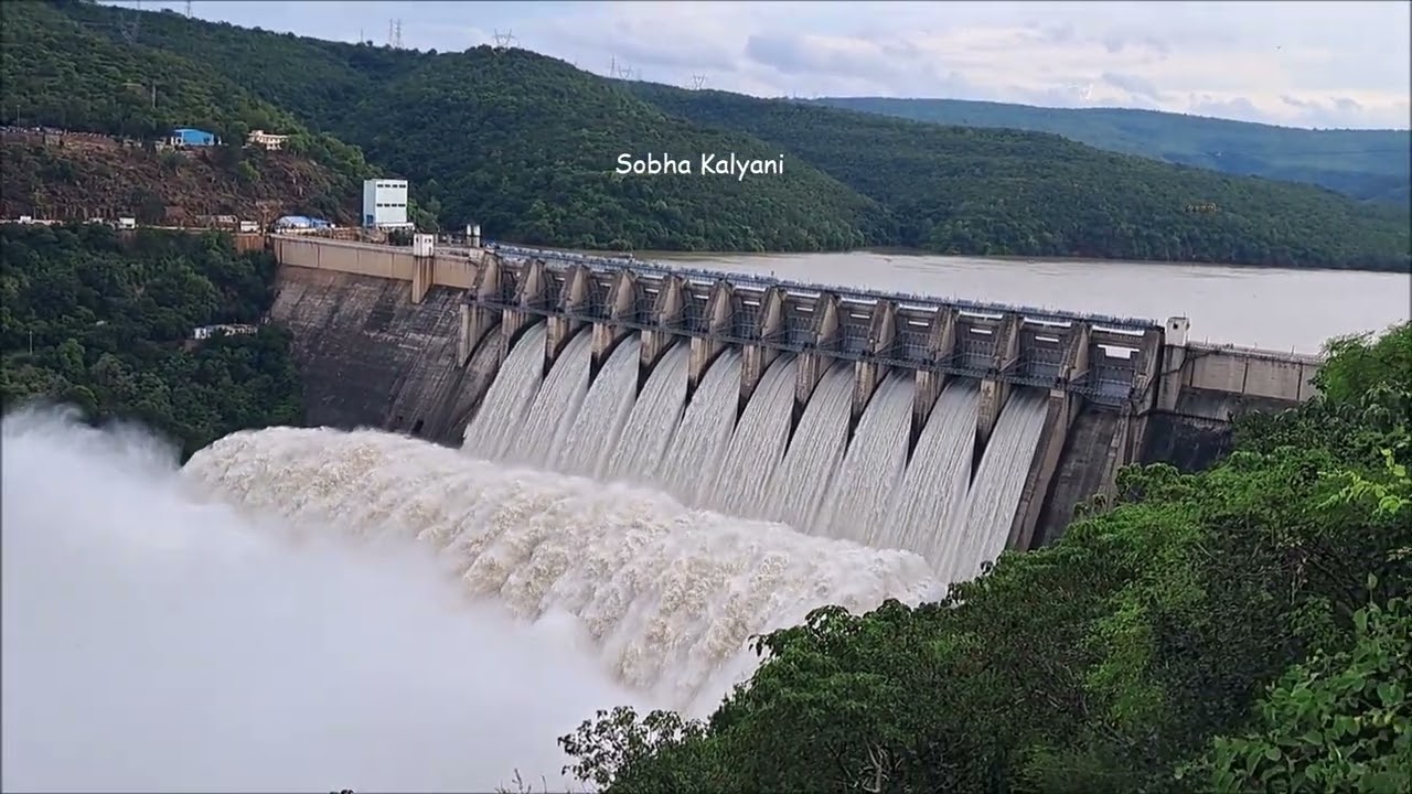 Srisailam Dam Gates Open Beautiful View