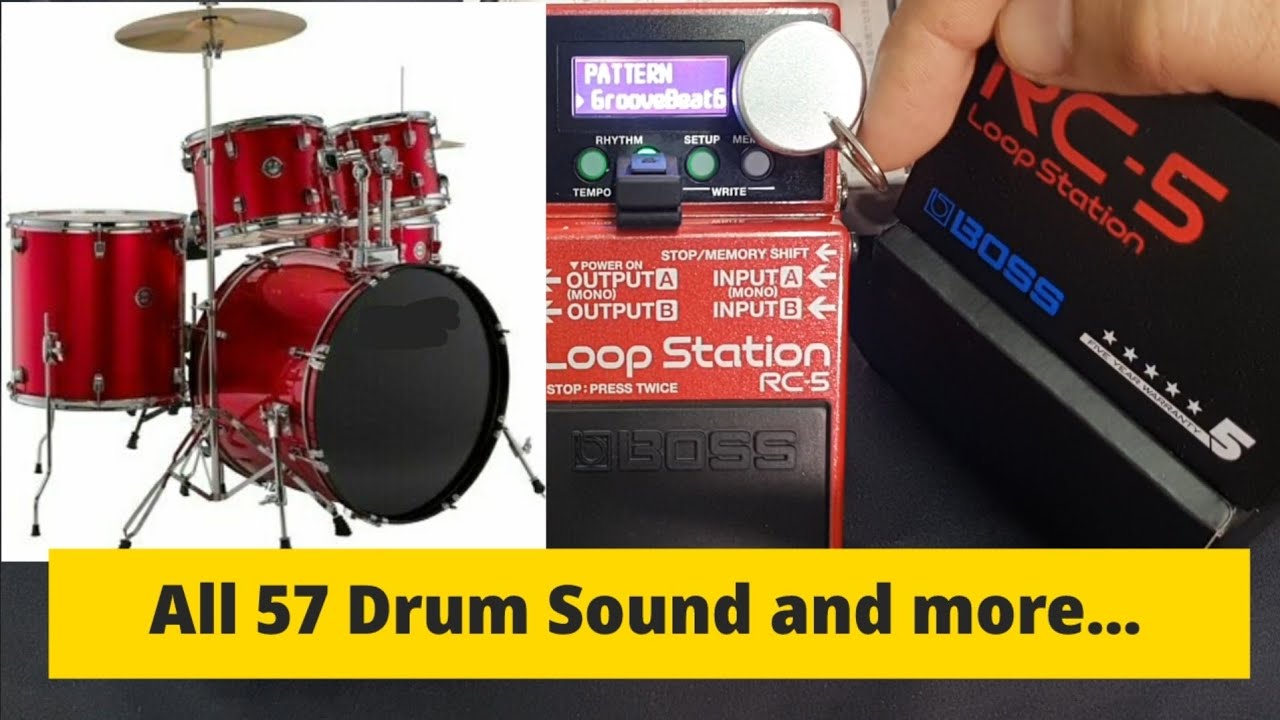 Boss RC-5  All 57 Drum Sound (like RC 500) VARIATION (A/B) 7 KIT Durm Sounds  PART 1–4   explaining