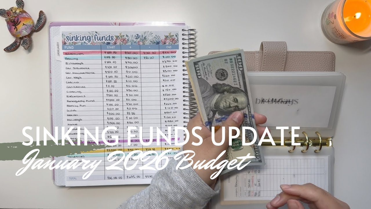 January 2026 Sinking Funds Update| Sinking Funds Counting | January 2026 Budget | Maria's Budgeting