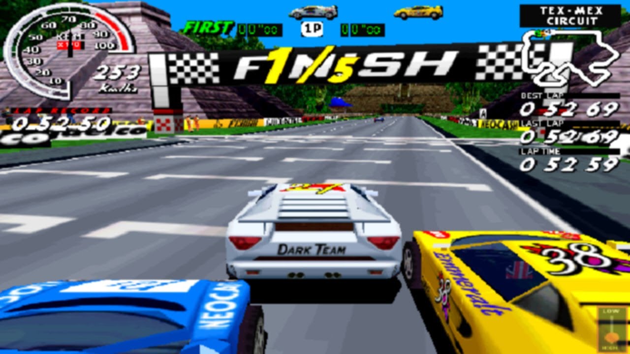 Speed Up (Version 2.20) - Gaelco 3D Hardware - All Tracks - White Car -Corrida Completa/Full Race