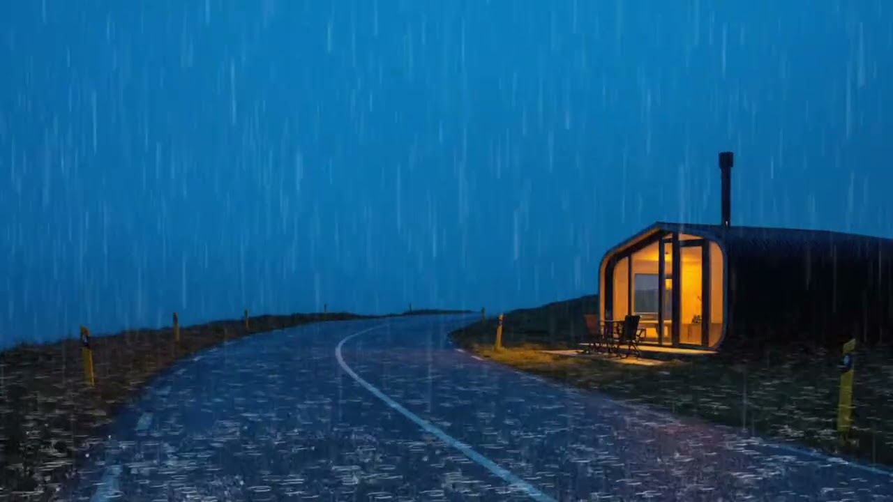 City Rain Ambience at Night | Cozy Street Sounds for Sleep, Study & Relaxation 🌧️