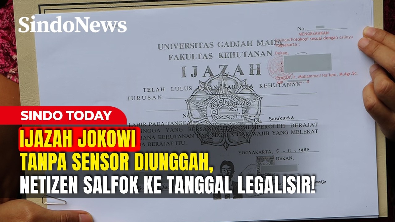 Ijazah Jokowi Tanpa Sensor Diunggah, Netizen Salfok ke Tanggal Legalisir! | Sindo Today | 14/02