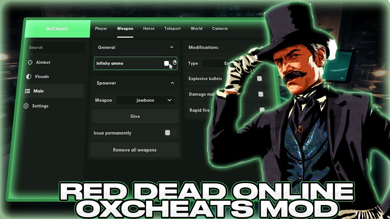 🐊[UPDATED] Red Dead Online - 0xCheats Mod Menu | Best Mod For RedM | Many Functions | FREE 100%🐊