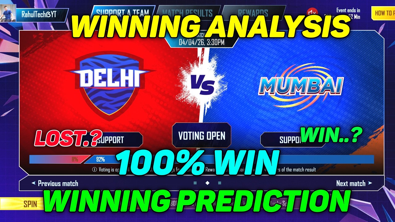 MI VS DC  Winning Prediction🚀💯 Bgmi Cricket League Prediction | Today Bgmi Cricket League Prediction