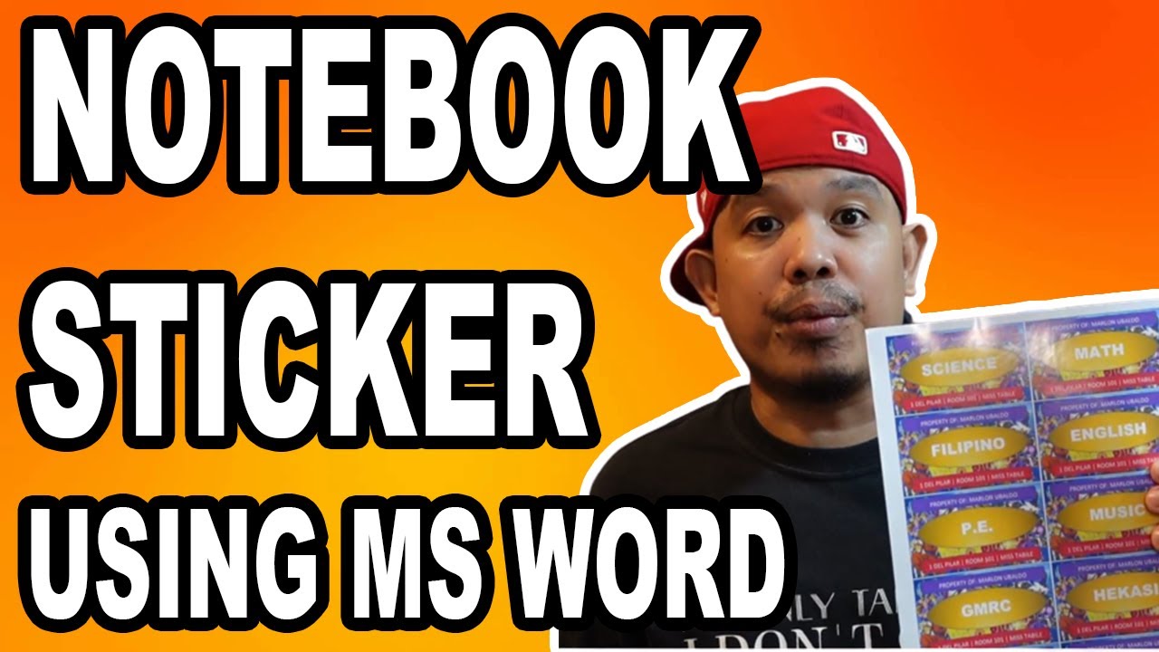 NOTEBOOK LABELS USING MS WORD | The Printing Shock | Marlon Ubaldo