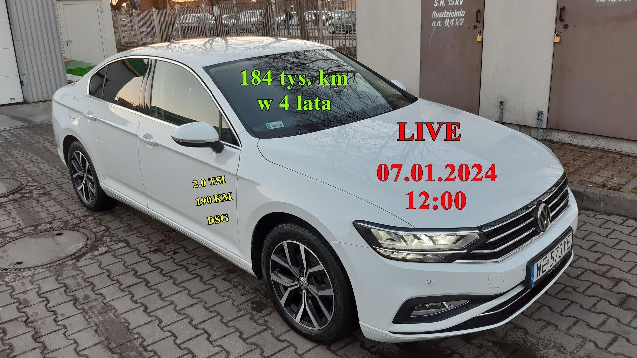 184 tys. km w 4 lata - VW Passat B8 2.0 TSI 190 KM DSG - Live !