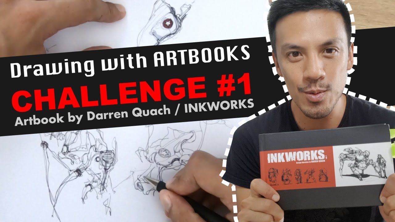 Drawing with ARTBOOKS CHALLENGE #1 / Artbook by Darren Quach / Concept art
