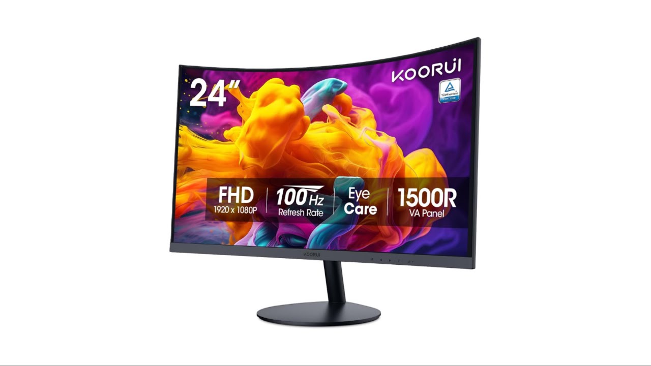 KOORUI 24 Inch Curved Monitor Review FHD 1080P 100Hz 1500R Eye Care Display