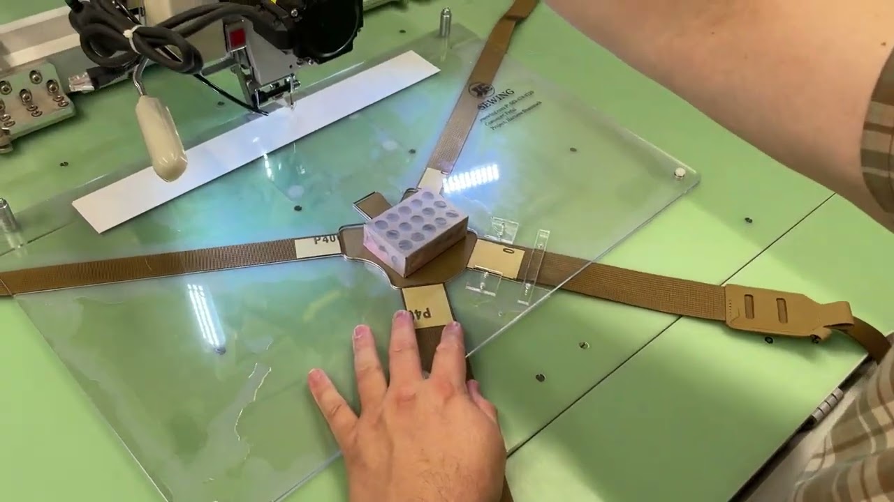 Automated sewing of chest rig harness, part 1