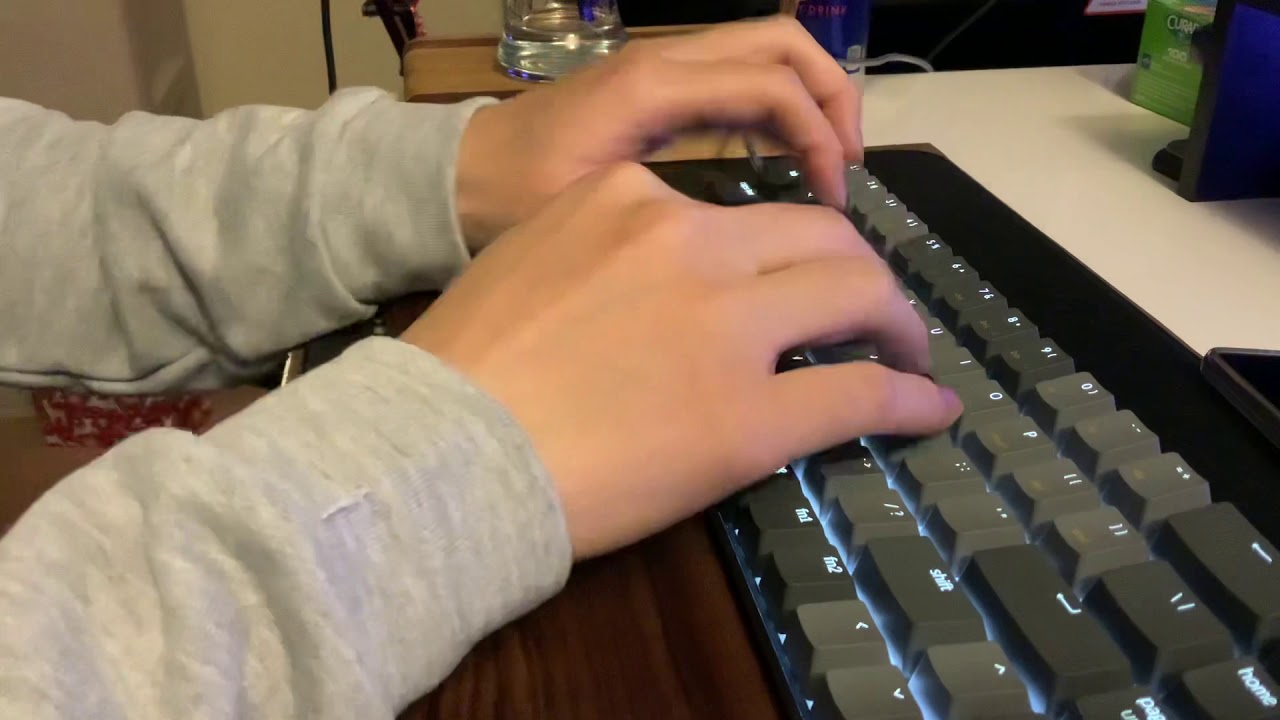 Keychron K6, Gateron Blue Switch, Typing Demonstration Recorded with Ipad pro