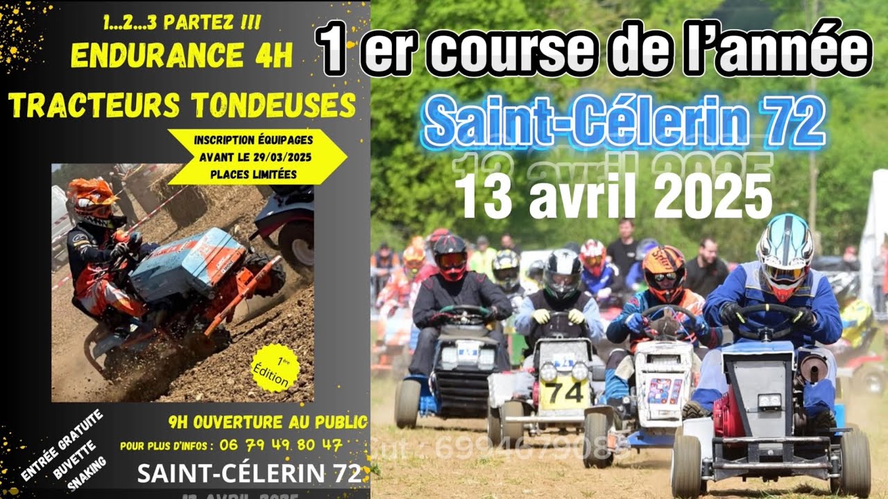 Courses tracteur tondeuse cross à saint célerin (72) 1 er édition