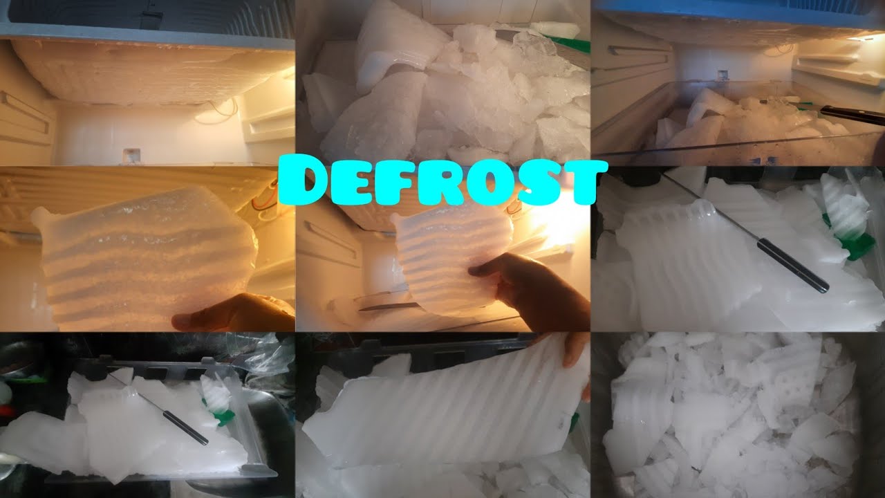 ASMR-FREEZER FROST DEFROST VIDEO AFTER ALMOST 6 MONTHS/2023/ONLY CRUNCH IN BETWEEN🧊❄😋