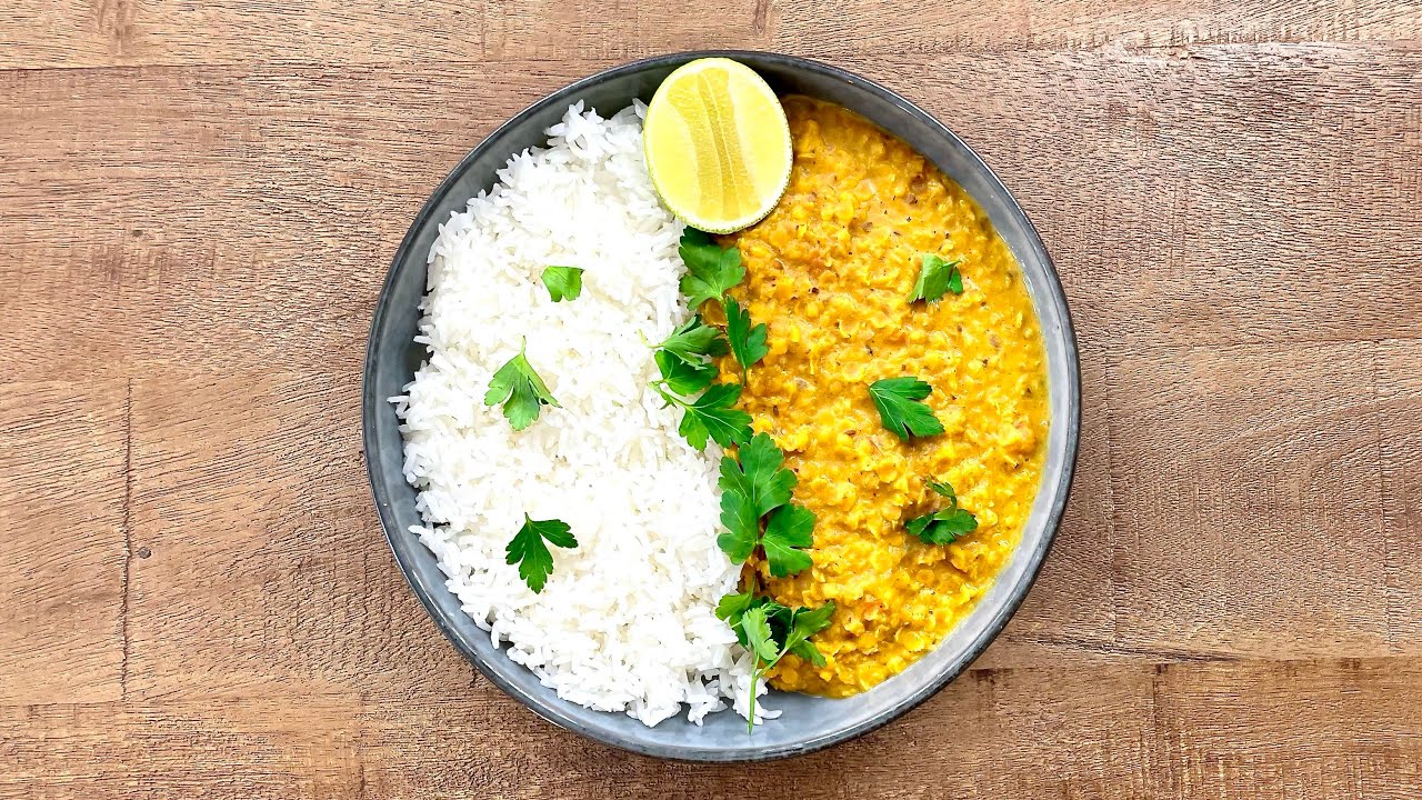 CURRY di lenticchie rosse con latte di cocco | DAL | Ricetta indiana vegana