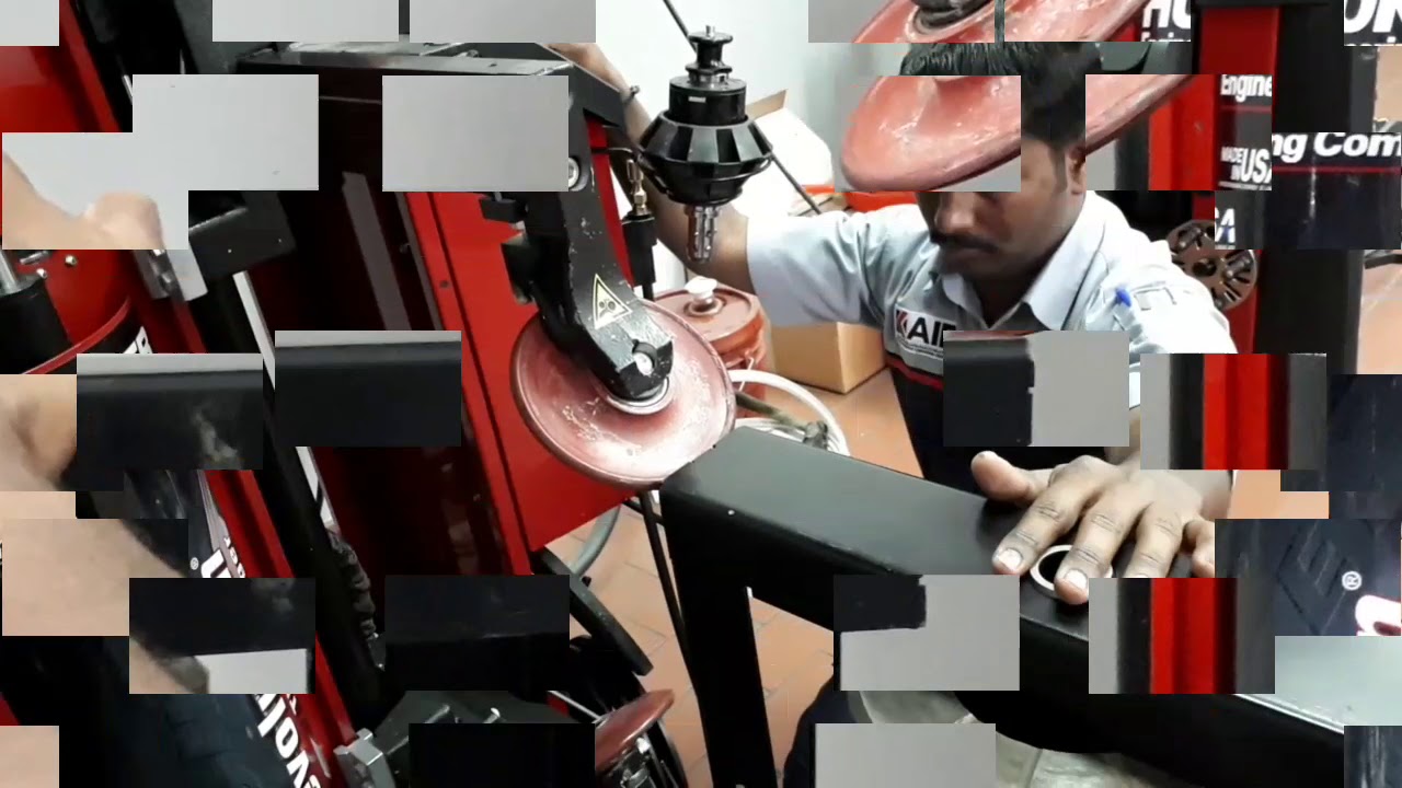 Hunter revolution TCR1 fully automatic tire changer calibration