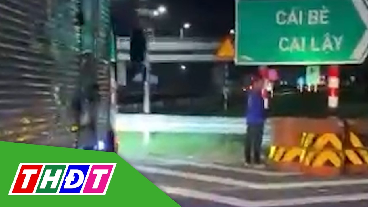 Tài xế dừng xe sai quy định trên cao tốc Trung Lương - Mỹ Thuận | THDT