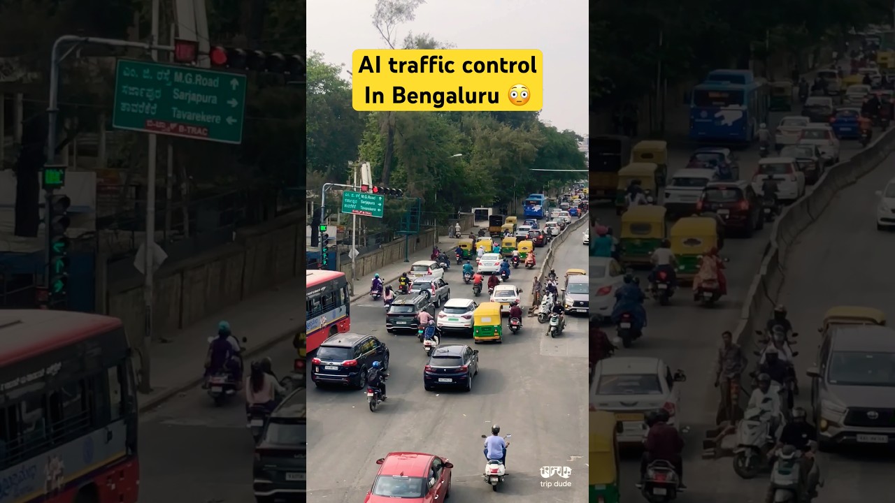 😳AI Traffic Control is here in Bangalore 🚗 #bangalore #traffic