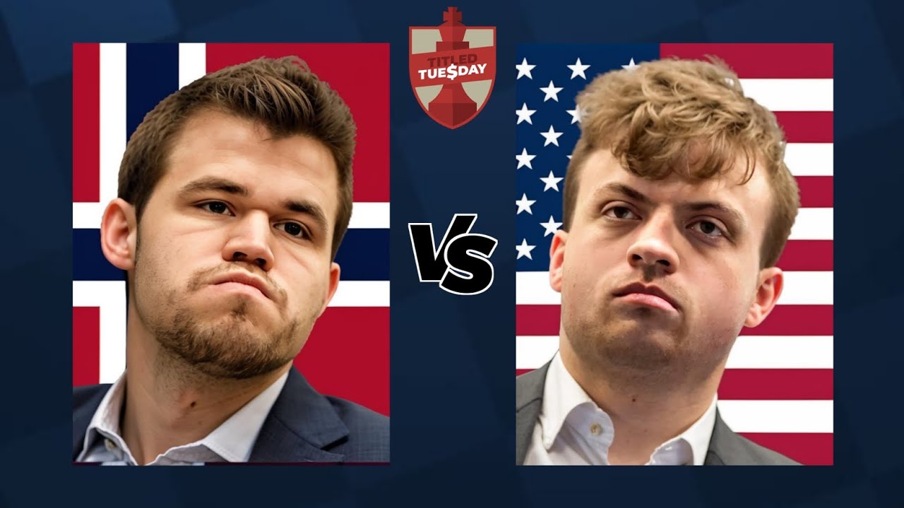 Magnus Carlsen vs Hans Niemann | Titled Tuesday Late | August 19, 2025 | chesscom