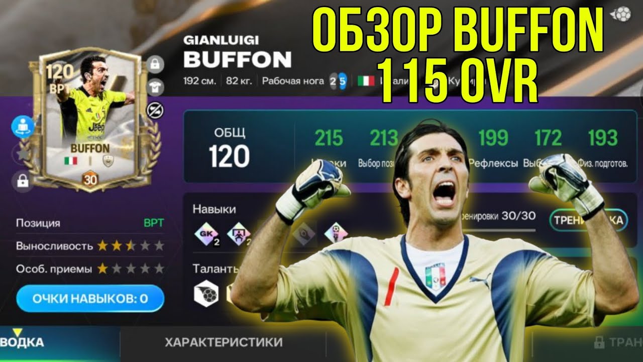 ОБЗОР 115 GANLUIGI BUFFON GLORIOUS ERAS. FC MOBILE!!!