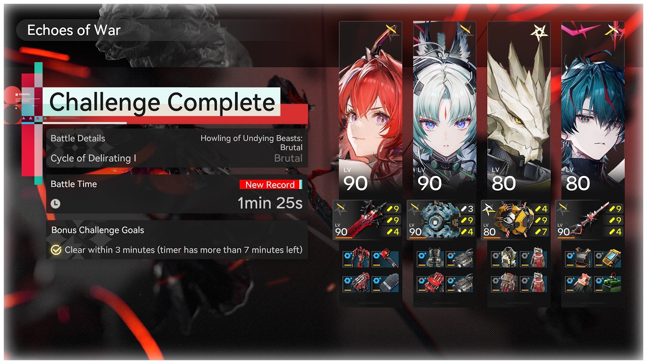 Echoes of War (Howling of Undying Beasts) 85s w/ P0 Laevatain【Arknights: Endfield】