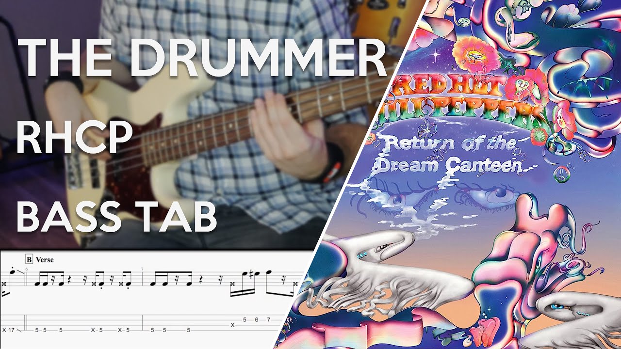 Red Hot Chili Peppers - The Drummer // Bass Cover // Play Along Tabs and Notation