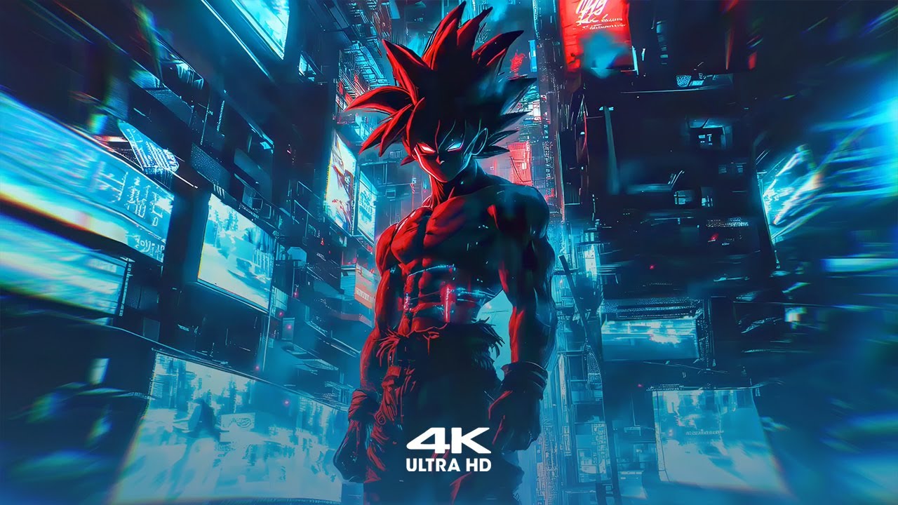 Goku Cyberpunk Awakening | FREE | 4K Live Wallpaper for True Warriors ⚡