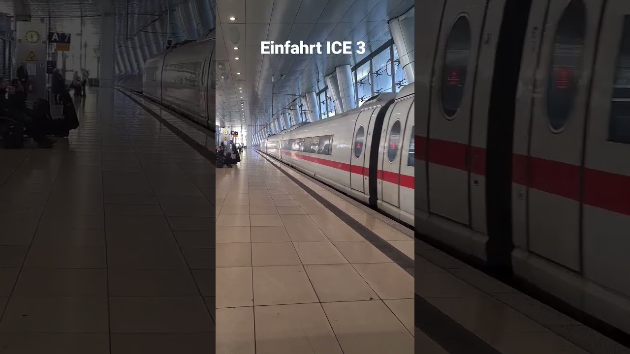 ICE 3 Einfahrt in Frankfurt Flughafen Fernbahnhof (BR 406)
