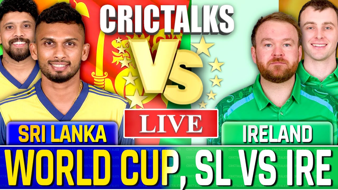 🔴 Live: SL vs IRE, World Cup, Cricket Live Score Commentary, Live Match Today, 2nd Innings