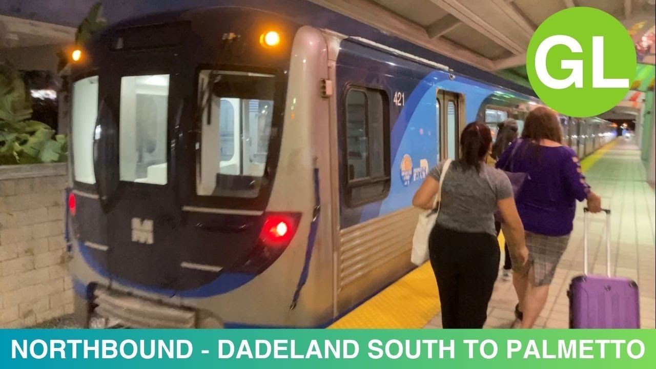 Riding Miami Metrorail Green Line, Dadeland South to Palmetto, 2017-18 Hitachi, Afternoon Peak Hour