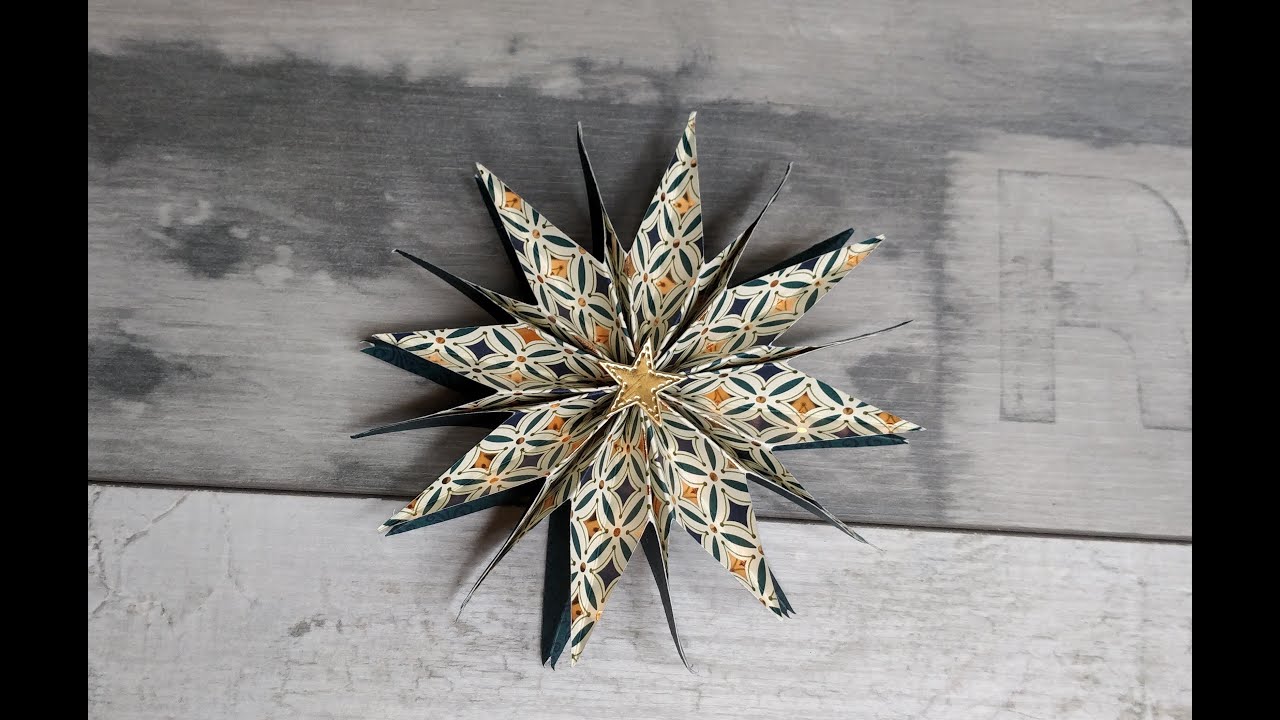 Butterbrottütenstern aus Designerpapier