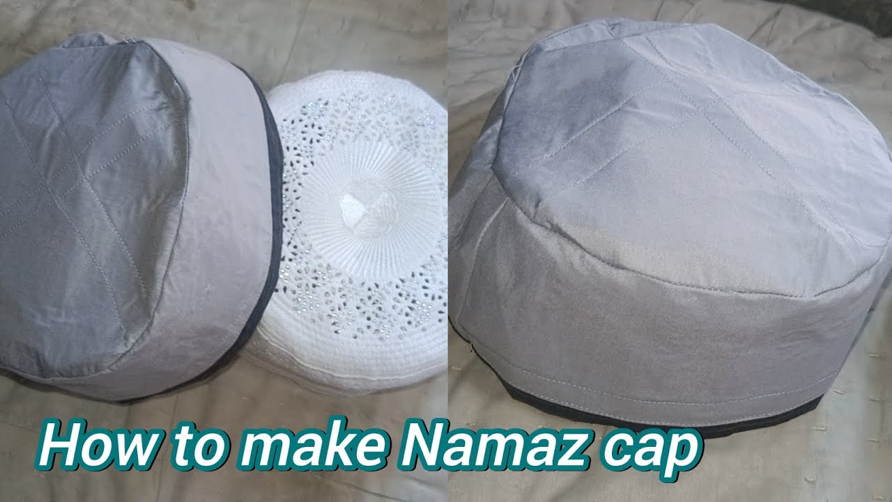 How to make Namaz cap with cloth, prayer cap tutorial, namaz ki topi banana seekhen 