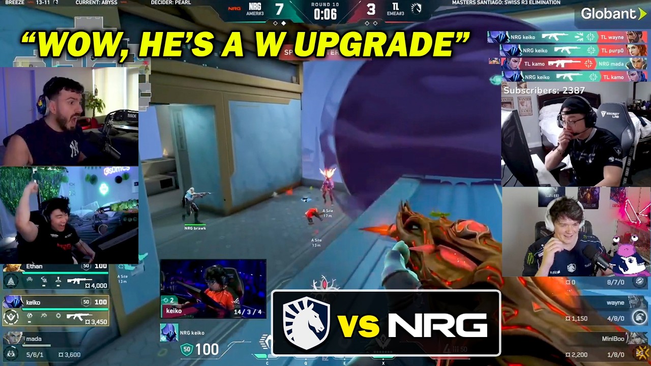 Tarik s0m Sliggy & Shanks React to CRAZY Moments from NRG vs TL (Elimination) - VCT Masters Santiago