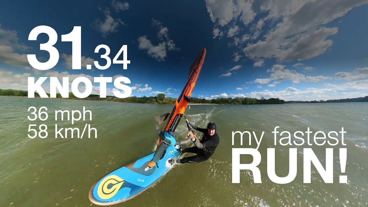 31.34 knots. I've never been this fast windsurfing! Goya Bolt 117 / NP V8 7.2 #windsurfing