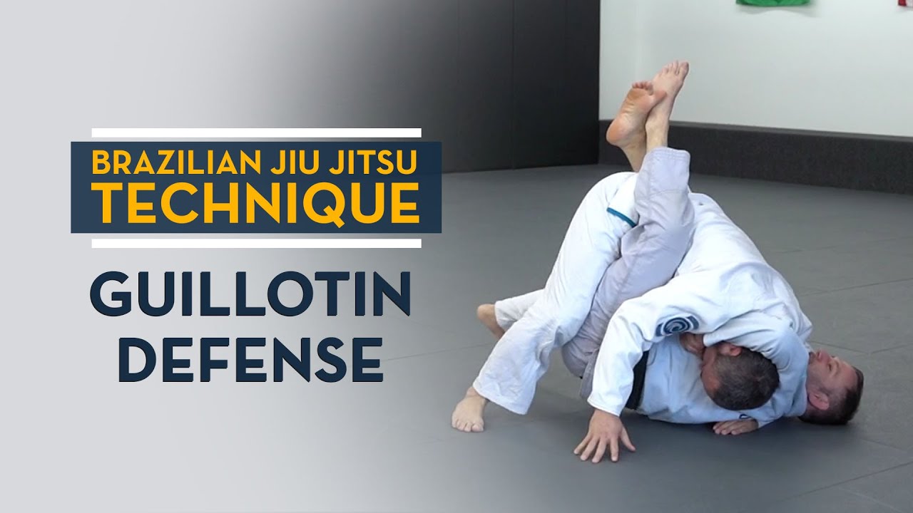 Guillotine Choke Defense -  Shoulder Pressure Escape from Guard