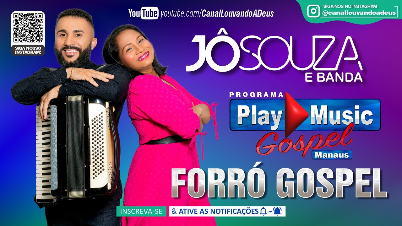 JÔ SOUZA Ao Vivo no Programa Play Music Gospel - FORRÓ GOSPEL