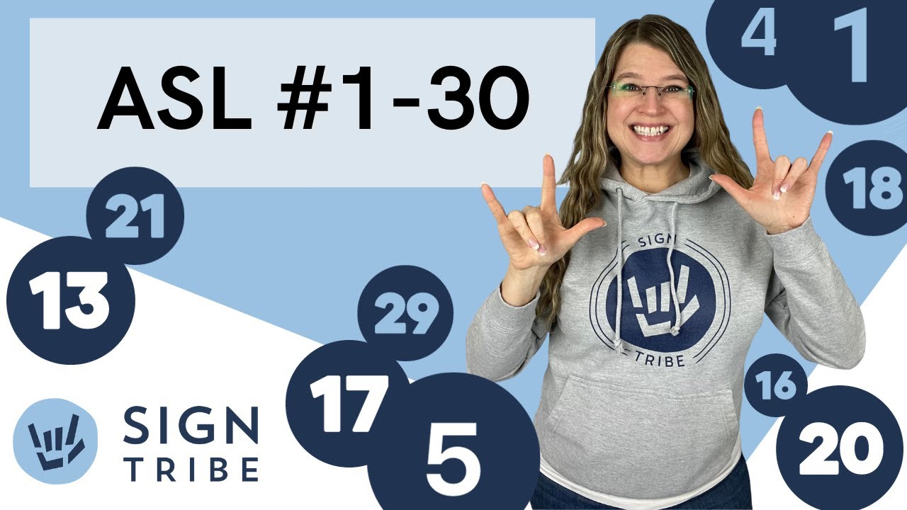 Освоение ASL-чисел от 1 до 30 // Американский язык жестов // @signtribe Academy