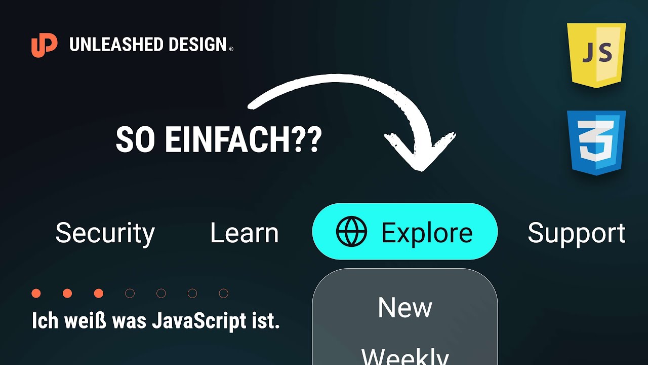 Fancy Menü einfach mit CSS und JavaScript bauen. [DE/Tutorial]