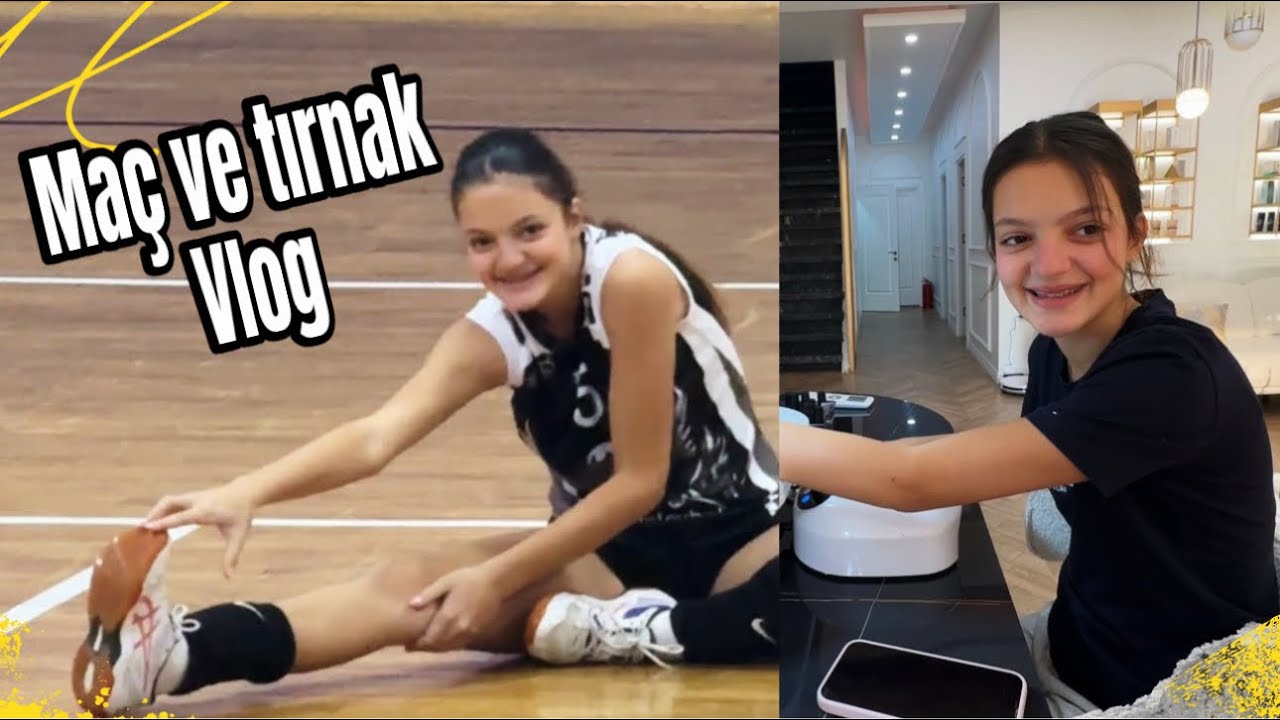 TIRNAKLARIMI YAPTIRIYORUM VE VOLEYBOL MAÇ VLOG