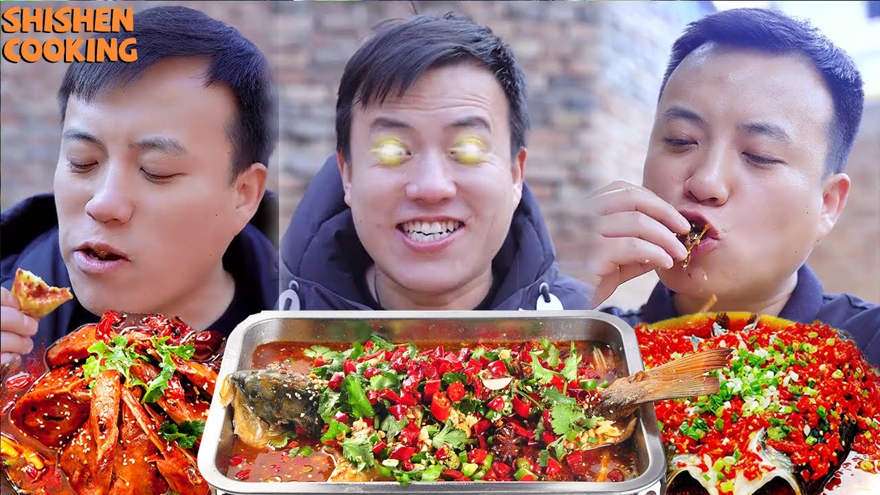Many different ways!Various parts of fish| Chinese Food Eating Show | Funny Mukbang ASMR