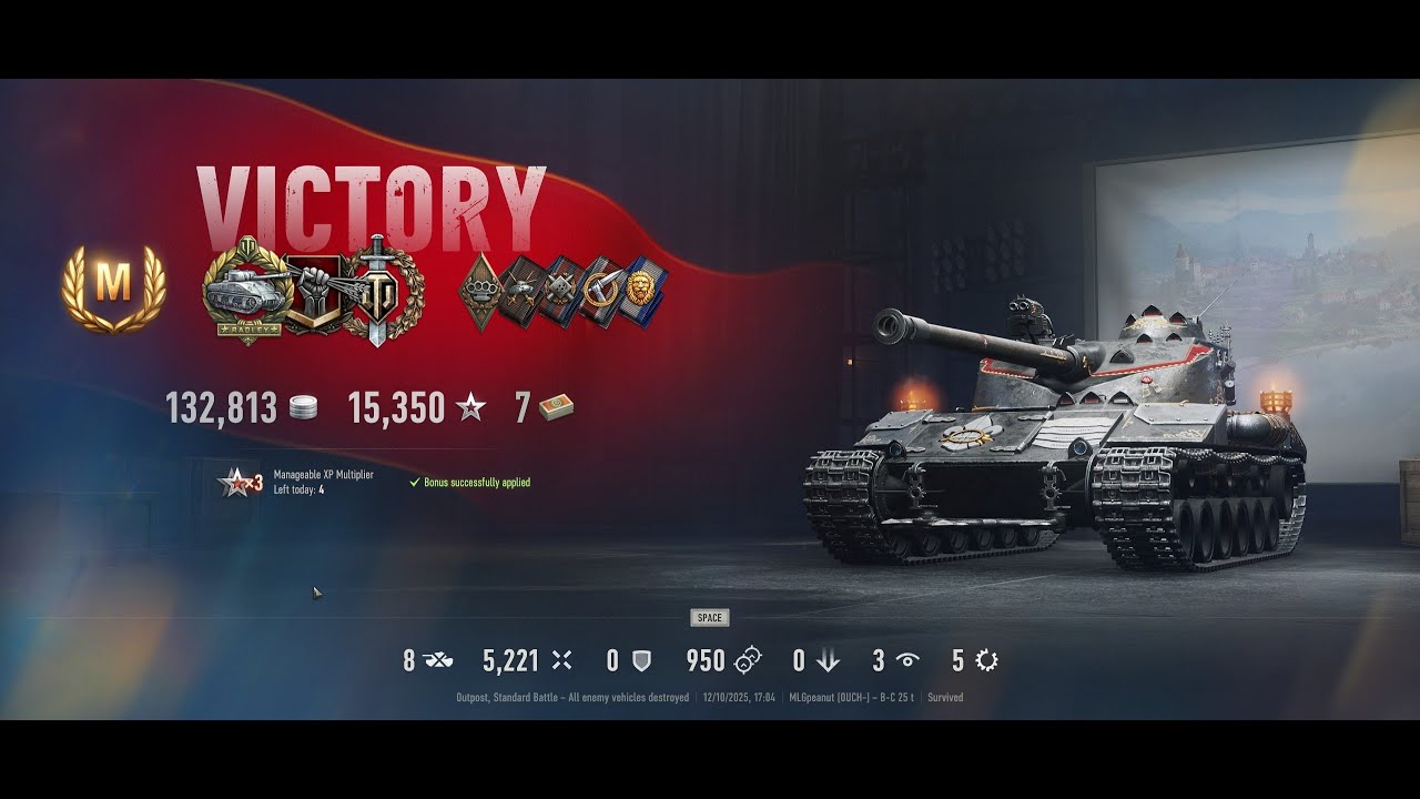 B-C 25 t cleaning up for the team - World Of Tanks