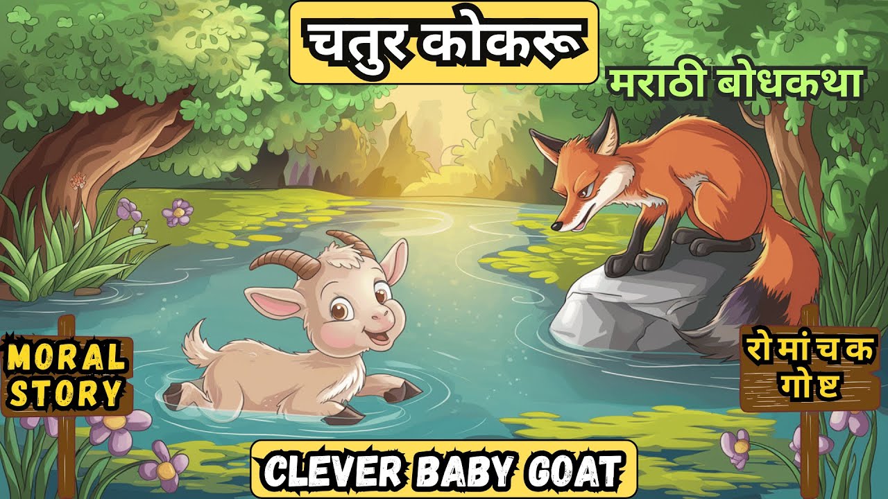 Clever Baby Goat || मराठी  बोधकथा || chhan chhan goshti Marathi CARTOON || kids Marathi Tales