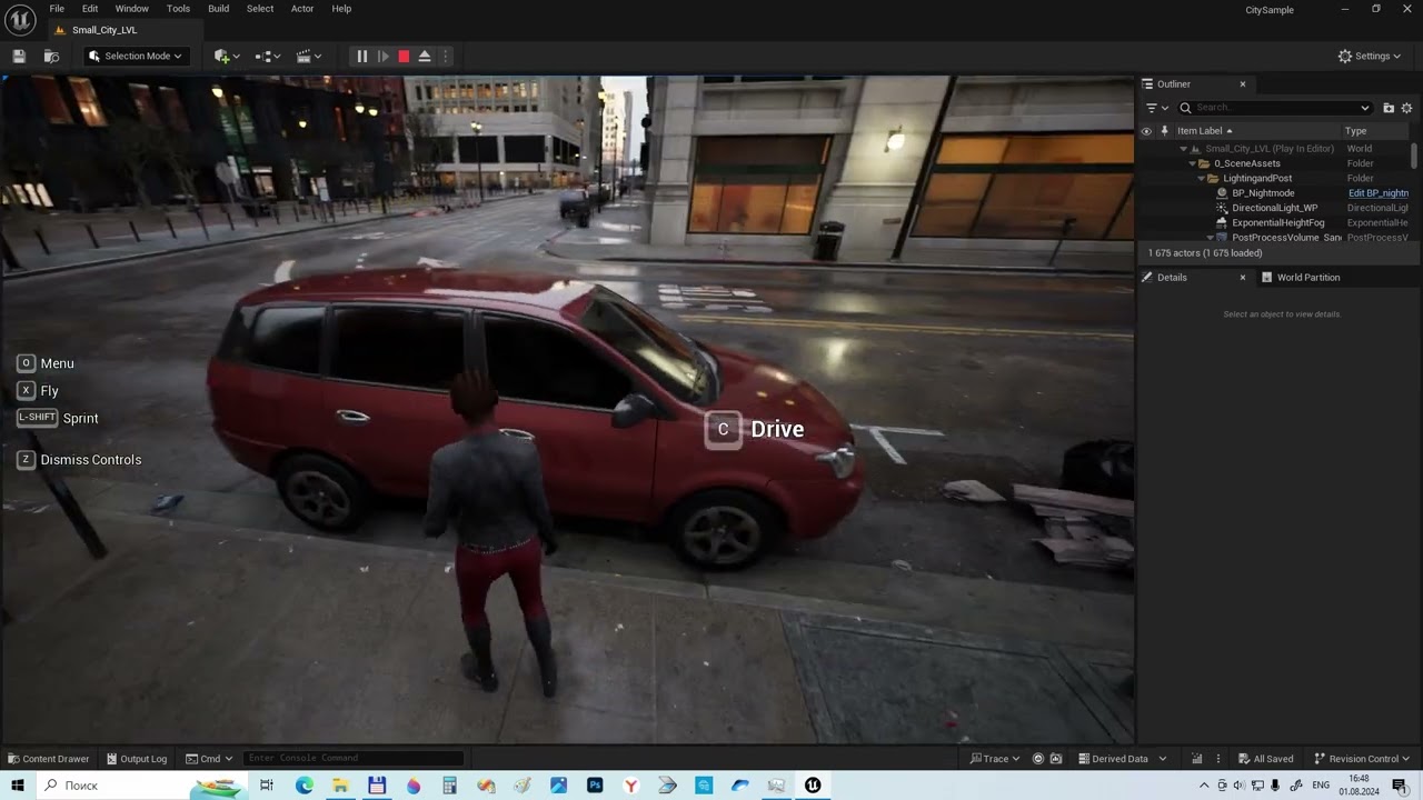 Обзор City Sample на Unreal Engine 5.4