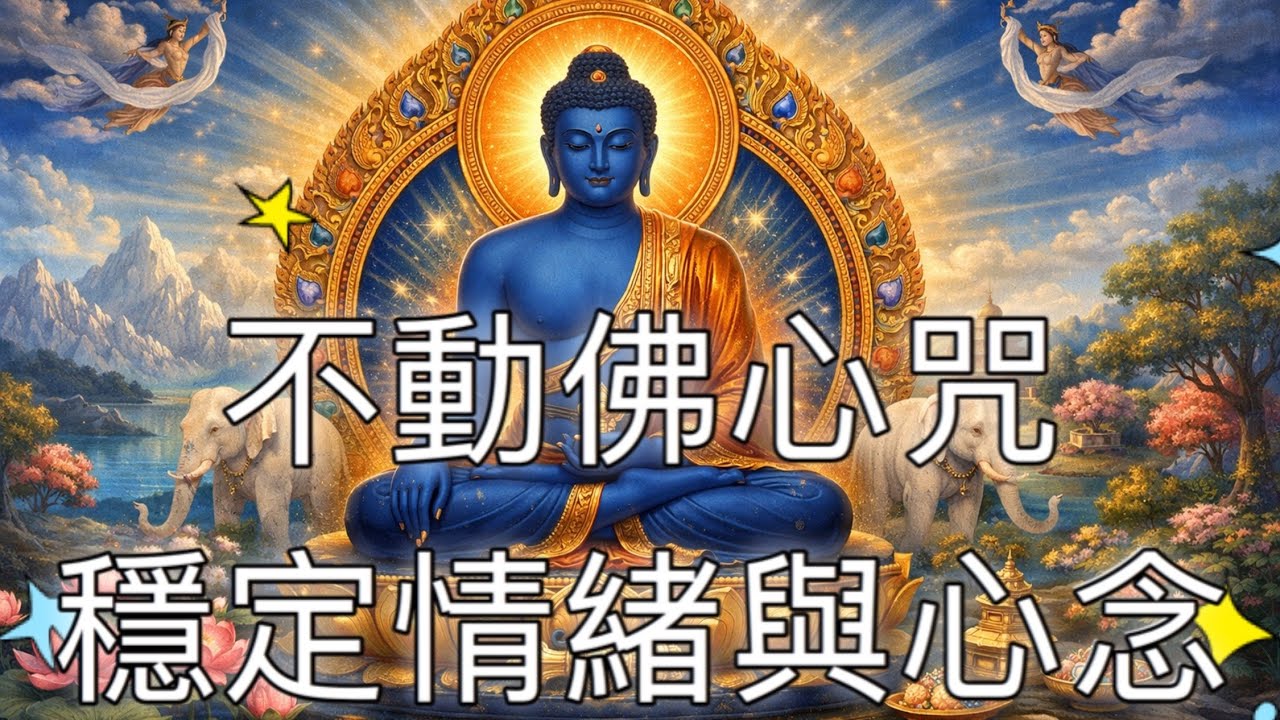 不動佛心咒｜一小時循環播放｜堅固道心・降伏煩惱・破除業障｜不動如來佛曲｜靜心冥想修行必聽