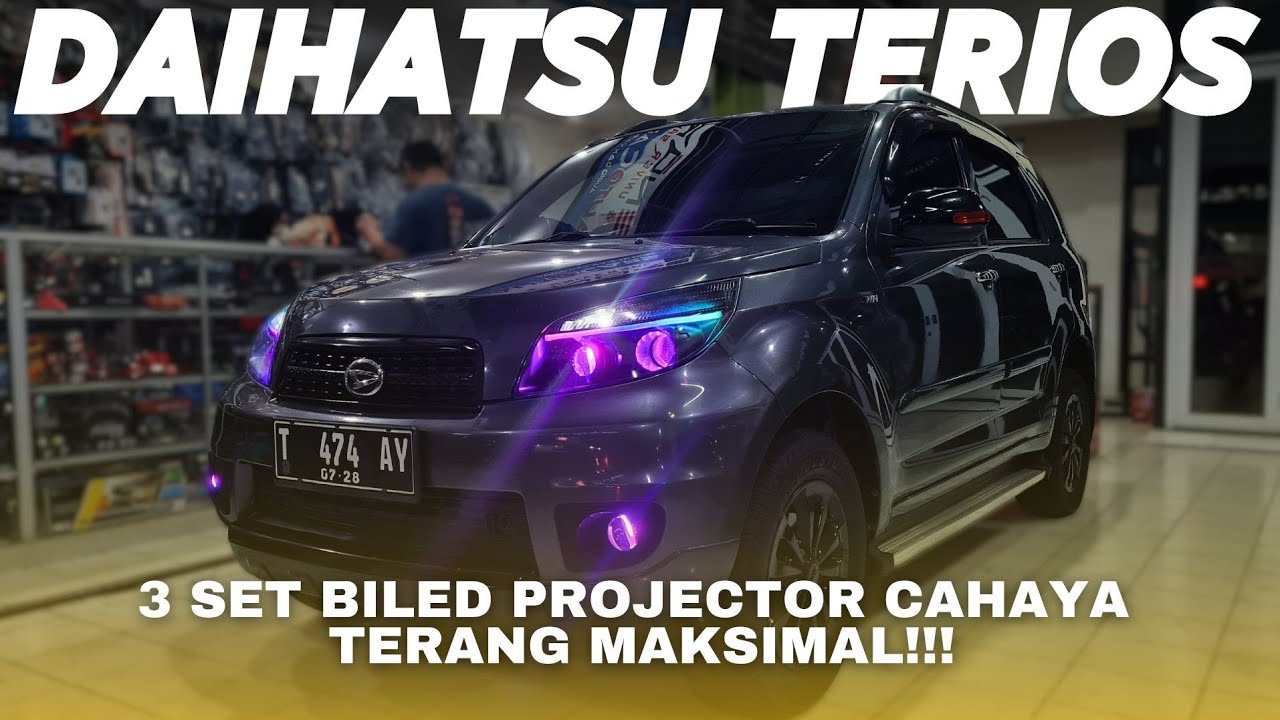 PASANG 3 SET BILED PROJECTOR DI DAIHATSU TERIOS ‼️ CAHAYA TERANG MAKSIMAL 🔥