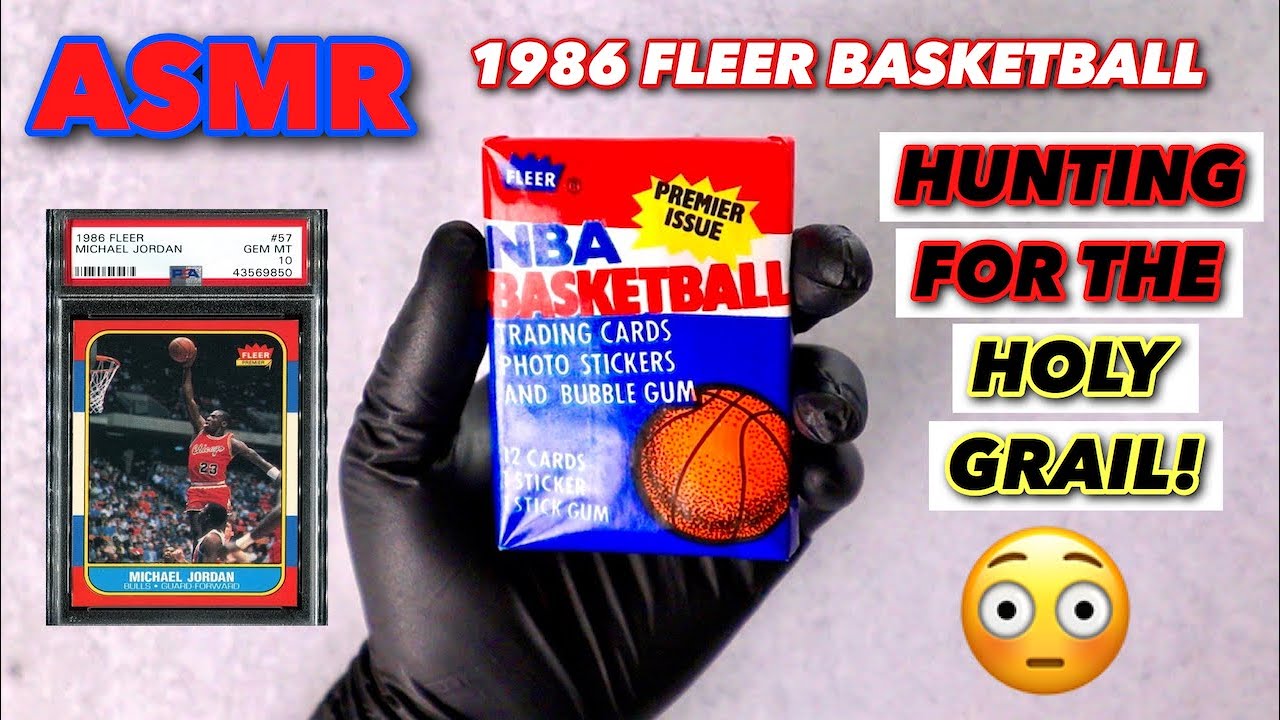 ASMR SPORTS | 1986 FLEER BASKETBALL PACK | HUNTING FOR MICHAEL JORDAN ROOKIE CARD! | ASMR BASKETBALL