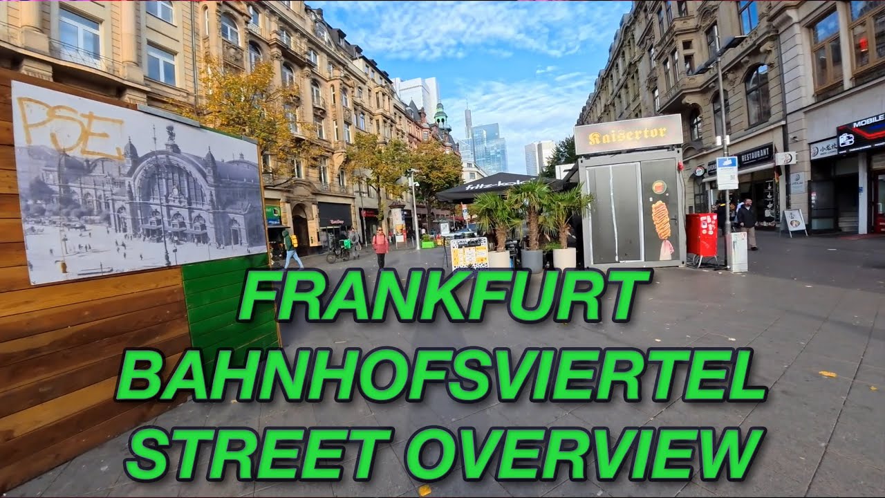 Frankfurt Bahnhofsviertel Street Overview | Sunday Walk Tour 4K