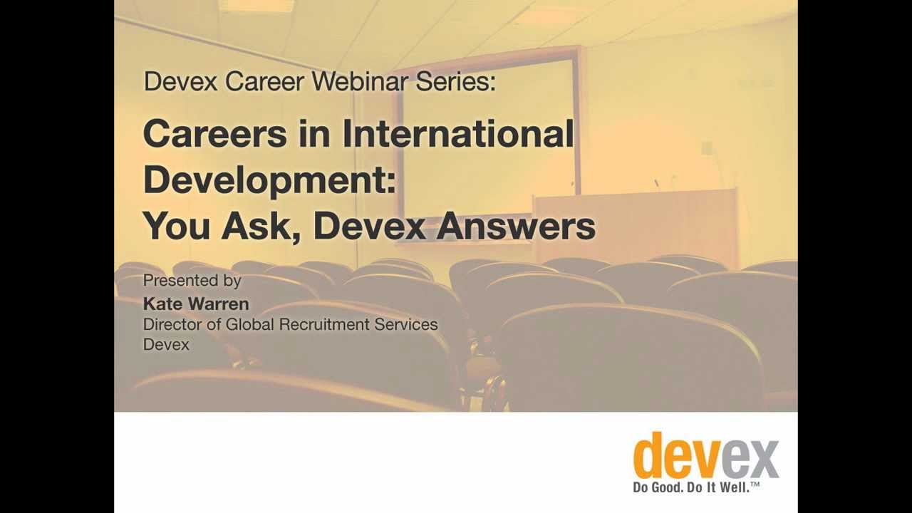 Careers in international development: You ask Devex answers