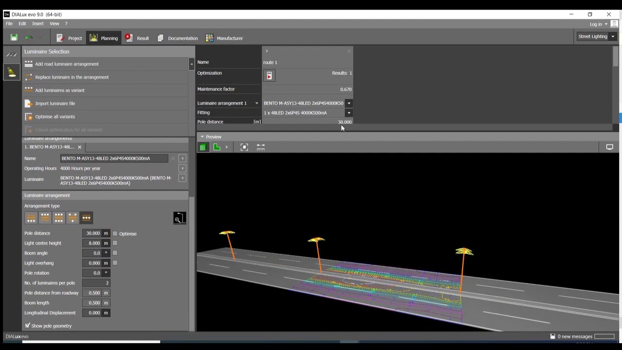 Dialux en Francais #24 éclairage routier episode 2