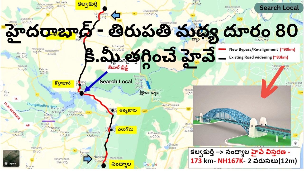 Kalwakurthy to Nandyal Road Development News | NH 167K Highway Latest Update | Search Local