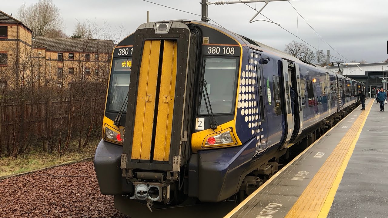 2J30 380108 (10:49) Glasgow Central-East Kilbride arriving into East Kilbride 8/1/26 