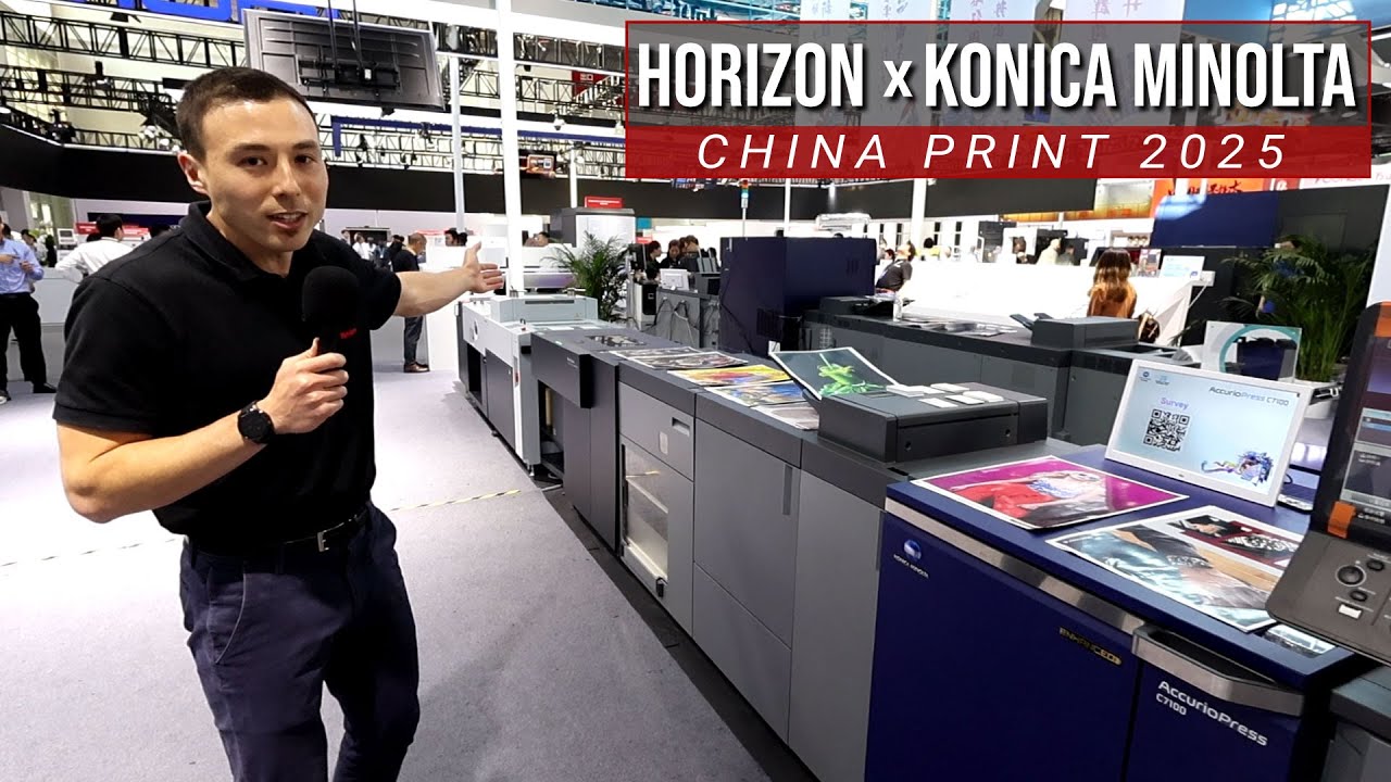 Inline Cut Sheet Printer and Rotary Die Cutting System - Horizon & Konica Minolta